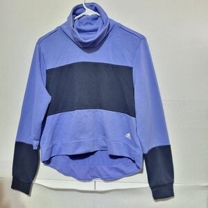 ADIDAS PERIWINKLE BLUE TURTLENCK WOMEN'S SWEATSHIRT SIZE M